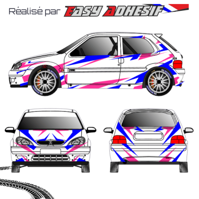FLASH - Kit déco voiture rallye personnalisé