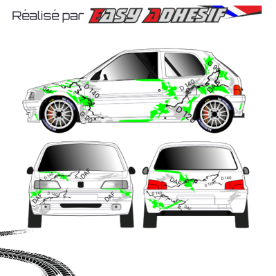 SHORTCUT - Kit déco voiture rallye personnalisé